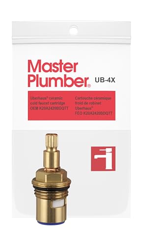 Master Plumber UB-4X, Faucet Cartridge, Cold, Uberhaus OEM K20A2420BDQTT, for Widespread Bathroom