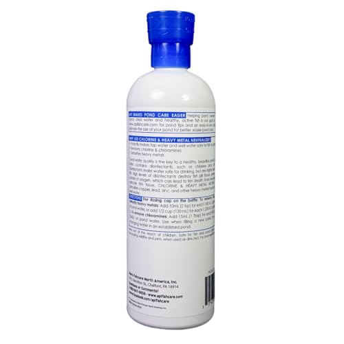 API POND CHLORINE & HEAVY METAL NEUTRALIZER Pond Water Neutralizer 16-Ounce Bottle