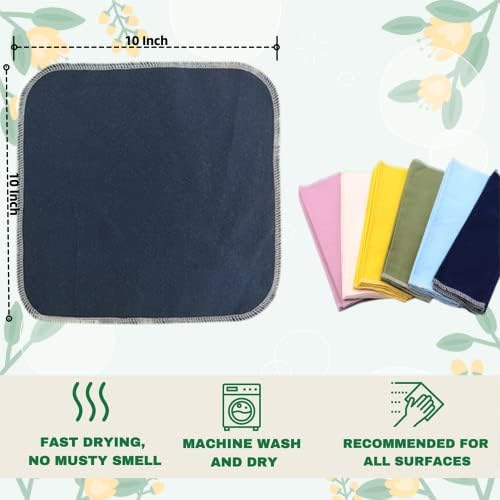 Minasuki Reusable Paperless Paper Towels - Zero Waste Eco Friendly Washable Paper Towel,Lint Free Highly Absorbent Kitchen Cleaning Cloths,30 Pack Fast Drying Solid Color Cloth Napkins 10x10 Inches