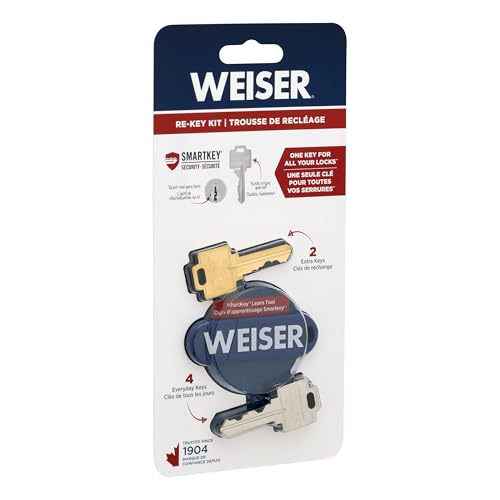 Weiser SmartKey Re-Key Kit, Re-Key Kit for Weiser SmartKey Deadbolt Locks, Door Handles, Door Knobs and Electronic Locks, Re-key Your Lock in Seconds , Silver