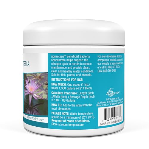 Aquascape 98948 Dry Beneficial Bacteria for Pond and Water Features, 8.8-Ounce