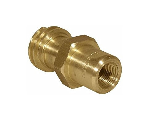 REGO 7141M THREAD VALVE FORKLIFT LPG GAS TANK REPLACEMENT CONNECTOR CONNECTION 3/8" NPT Female Inlet x 1-1/4"