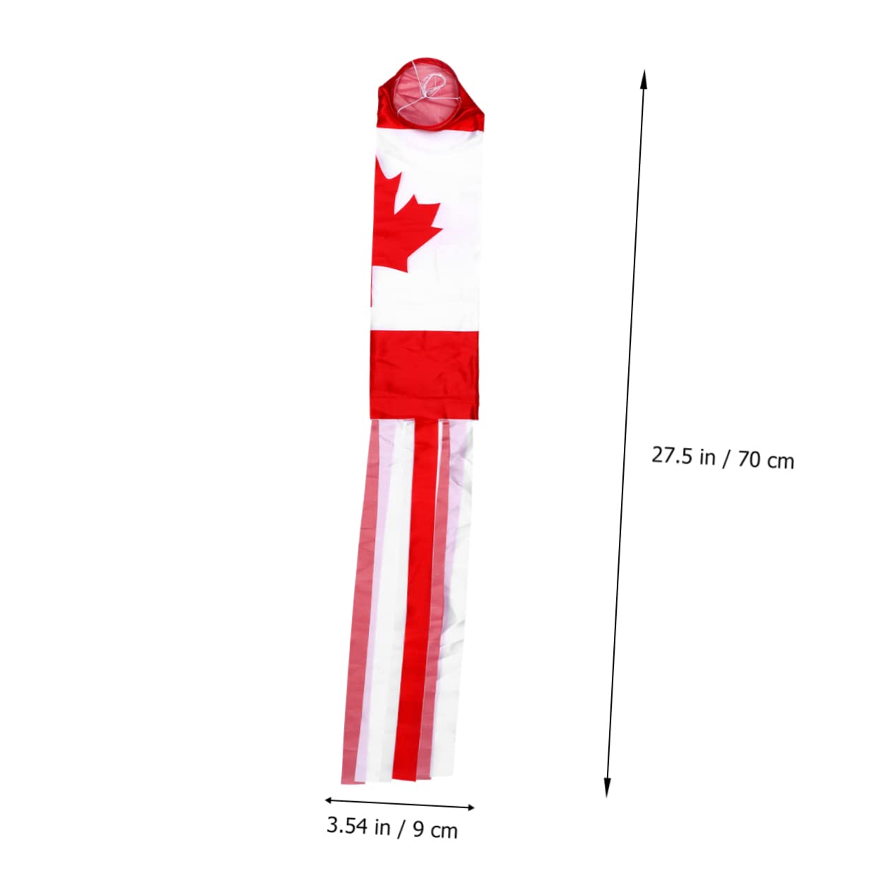 BESPORTBLE 4pcs Canadian Flag Windsock Outdoor Decoration, 27.55 * 14.17 * 3.54inch, Synthetic Silk Hanging Flags for Festivals, Barbecues, Sporting Events, and Backyard Decor