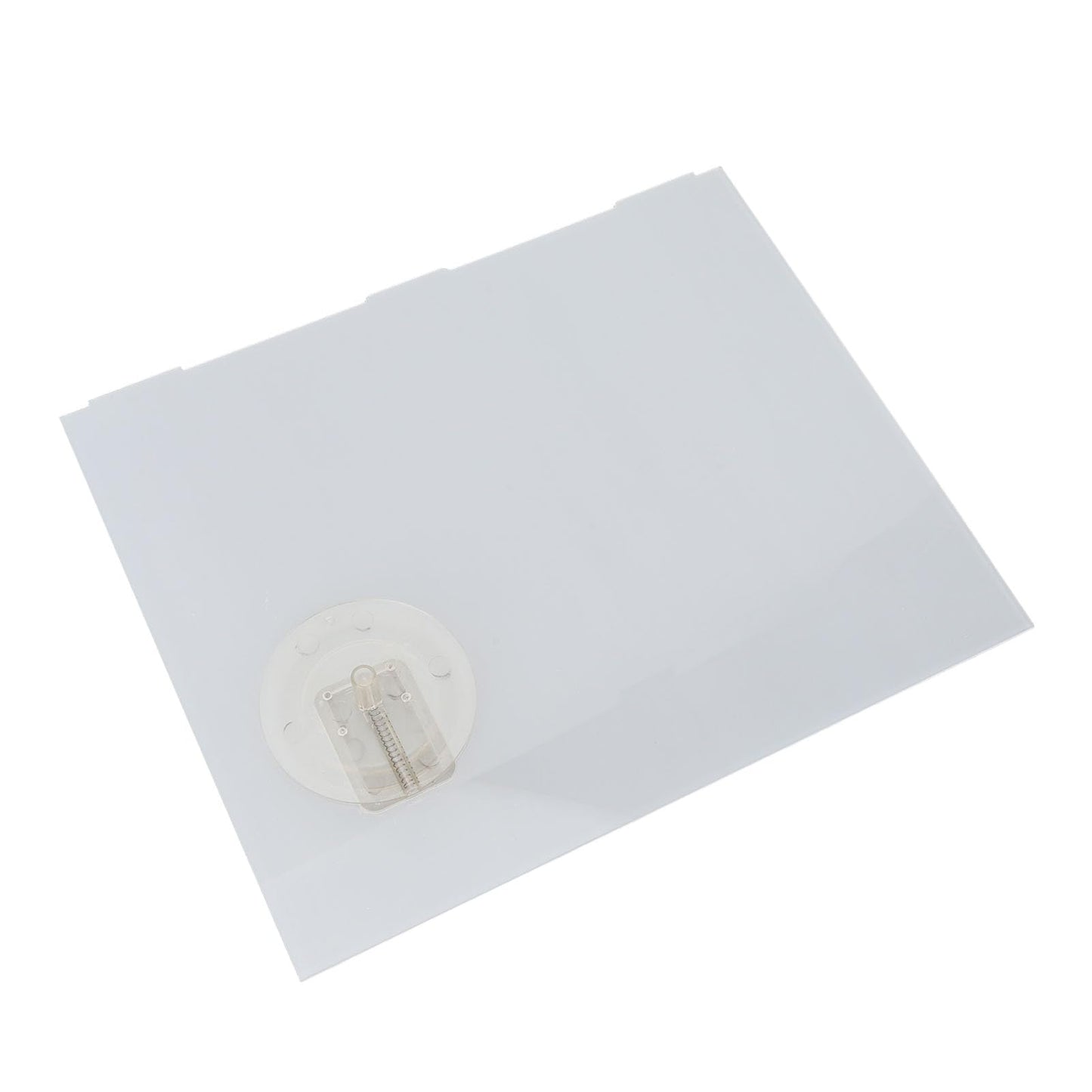 239061 RV Screen Door Slide 12 Inch Panel, Replacement Plastic Clear Slide Panel with Push Down Knob Opener for Travel Trailer