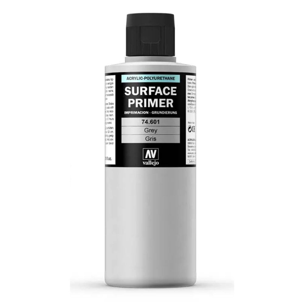 Vallejo Grey Primer Acrylic Polyurethane, 200ml