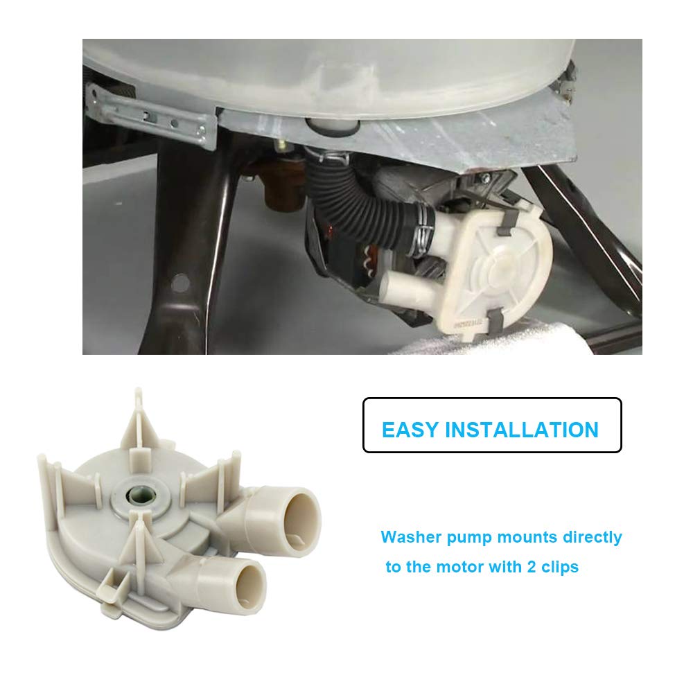 3352293 Washer Drain Pump for Whirlpool Kenmore Inglis 3363394,WP3363394,3352292,PS1485610 Washer/Washing Machine Direct Drive Drain Pump Parts