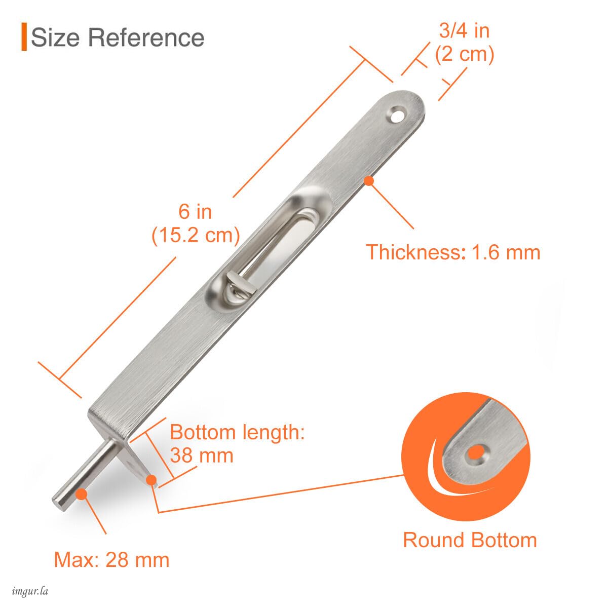 KOVOSCH 2 Pack Flush Bolt 6 Inch, Heavy Duty Flush Bolt for Double Door, Solid French Door Lock, Brushed Satin Nickel