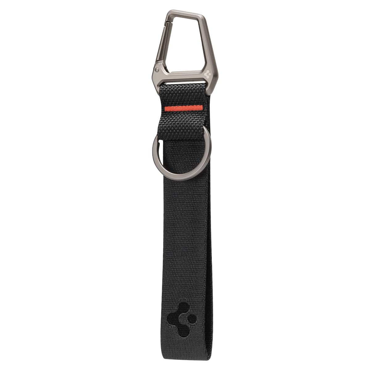 Spigen Life Carabiner Lanyard Keychain Strap for Keys ID Badge Wallet Holder and Everyday Carry Items Wristlet Keychain Ring Carabiner - Black