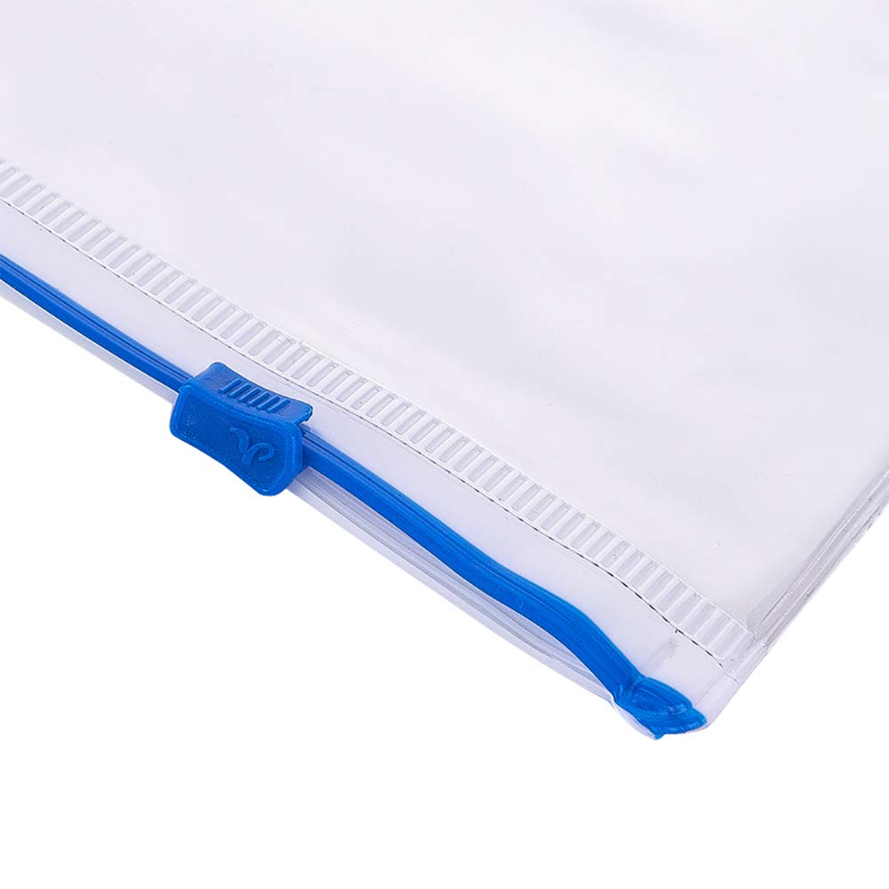 MyLifeUNIT Zipper File Bags, A4 Plastic Folders Waterproof Document Pouch, 20 Counts
