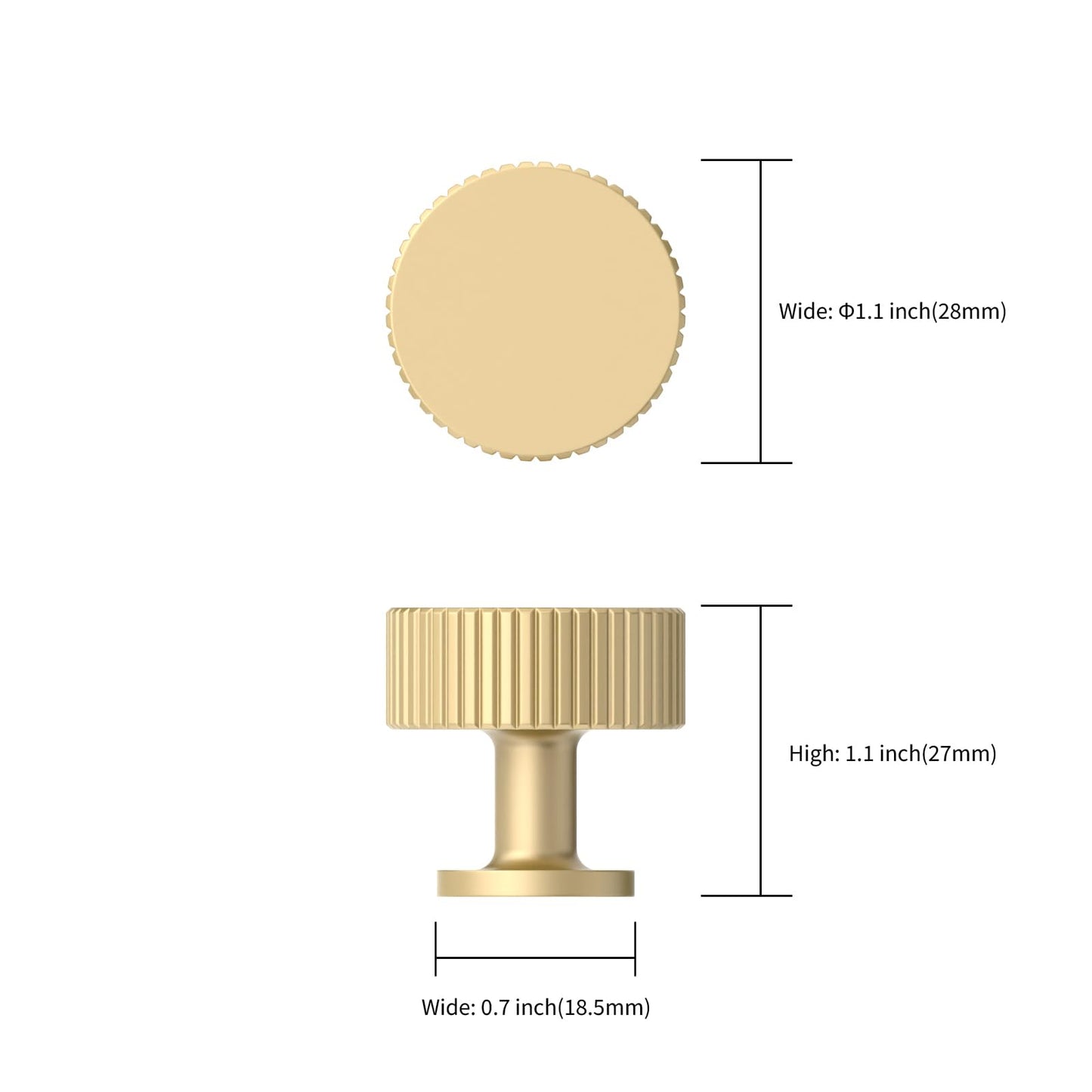 Asidrama 10 Pack Brushed Gold Kitchen Cabinet Knobs Dresser Knobs Drawer Knobs Cabinet Pulls Hardware Zinc Knobs for Dresser Drawers