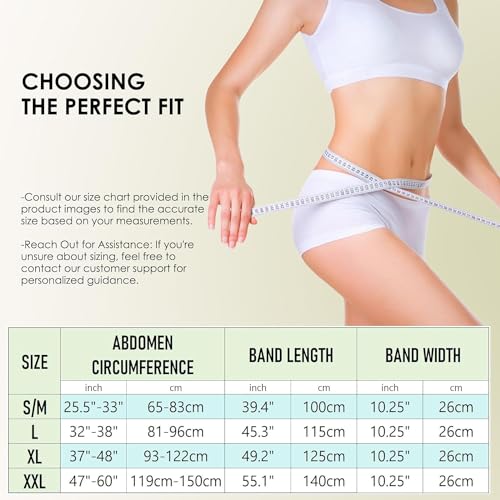 Postpartum Belly Wrap Waist Cincher – C Section Recovery Belt, Post Partum Women Belly Belt, Abdominal Binder After Pregnancy Postpartum Belly Band After Birth Brace (Black, S/M)