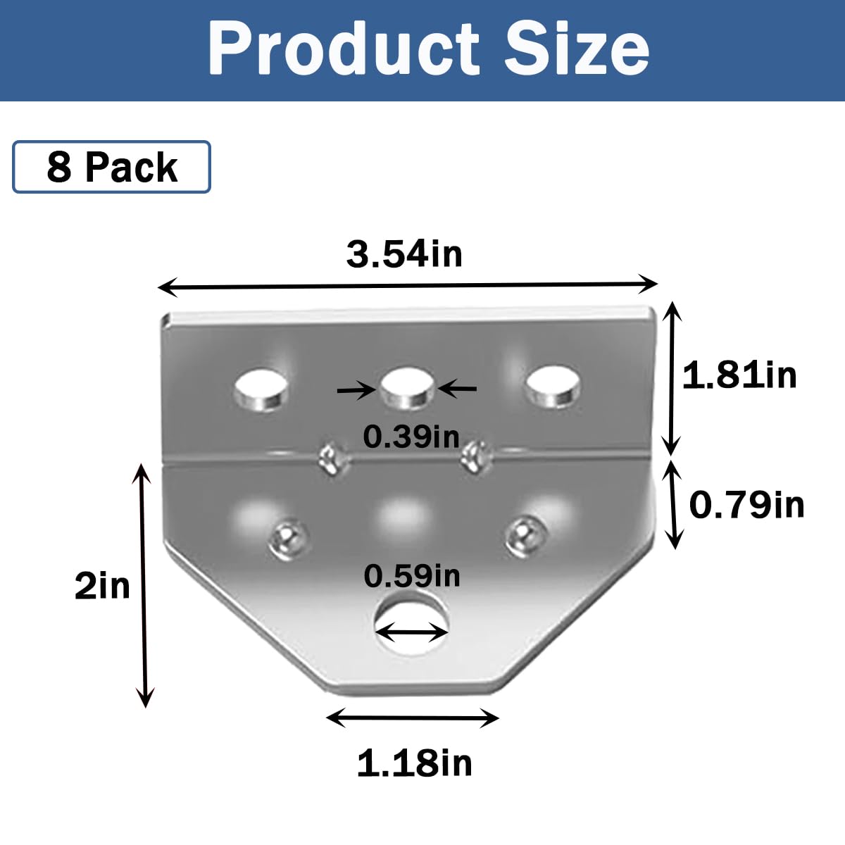 8 Pack Boat Trailer Top Angle Swivel Top Angle Bracket,Bunk Brackets Boat Trailer Parts & Accessories for Boat Pontoon Trailer