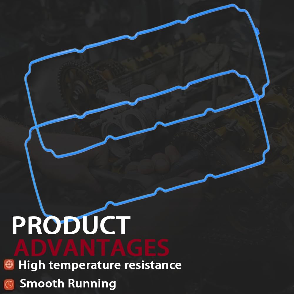 VS50625R Valve Cover Gasket Set for Dodge Ram 1500 (5.7L), Ram 2500/3500, Charger, Challenger, Durango, Magnum & Jeep Commander, Chrysler Aspen 300 (2006-2018, 6.1L/6.4L Compatible)