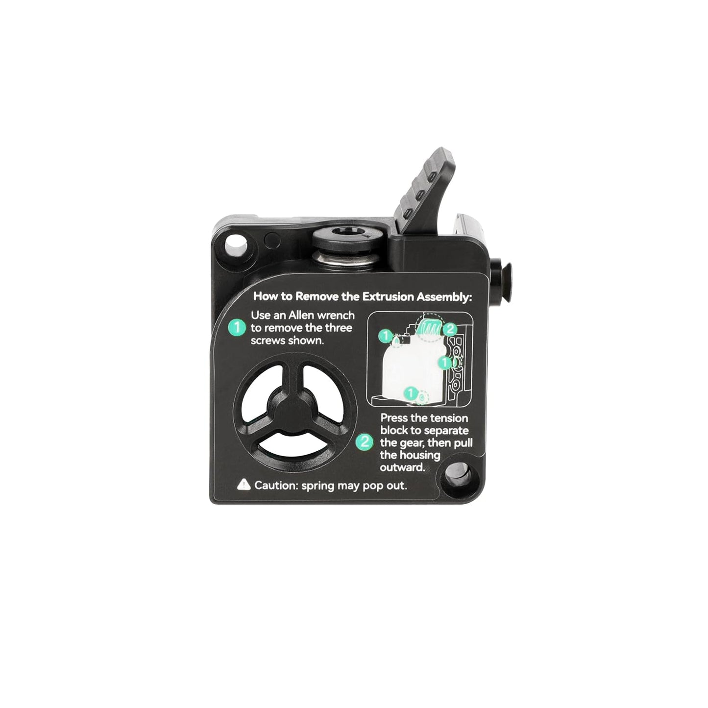 Creality Official K2 Plus Extruder Front Cover Kit, K2 Plus Extruder Front Cover_Near_Black, Drive Extruder Kit, 3D Printer Accessories for K2P