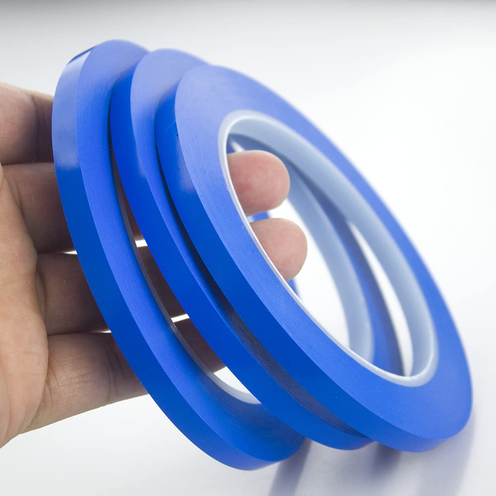 Blue Fineline Fine Line Vinyl Pinstriping Masking Tape 1/4 in x 36 yd x 3Rolls