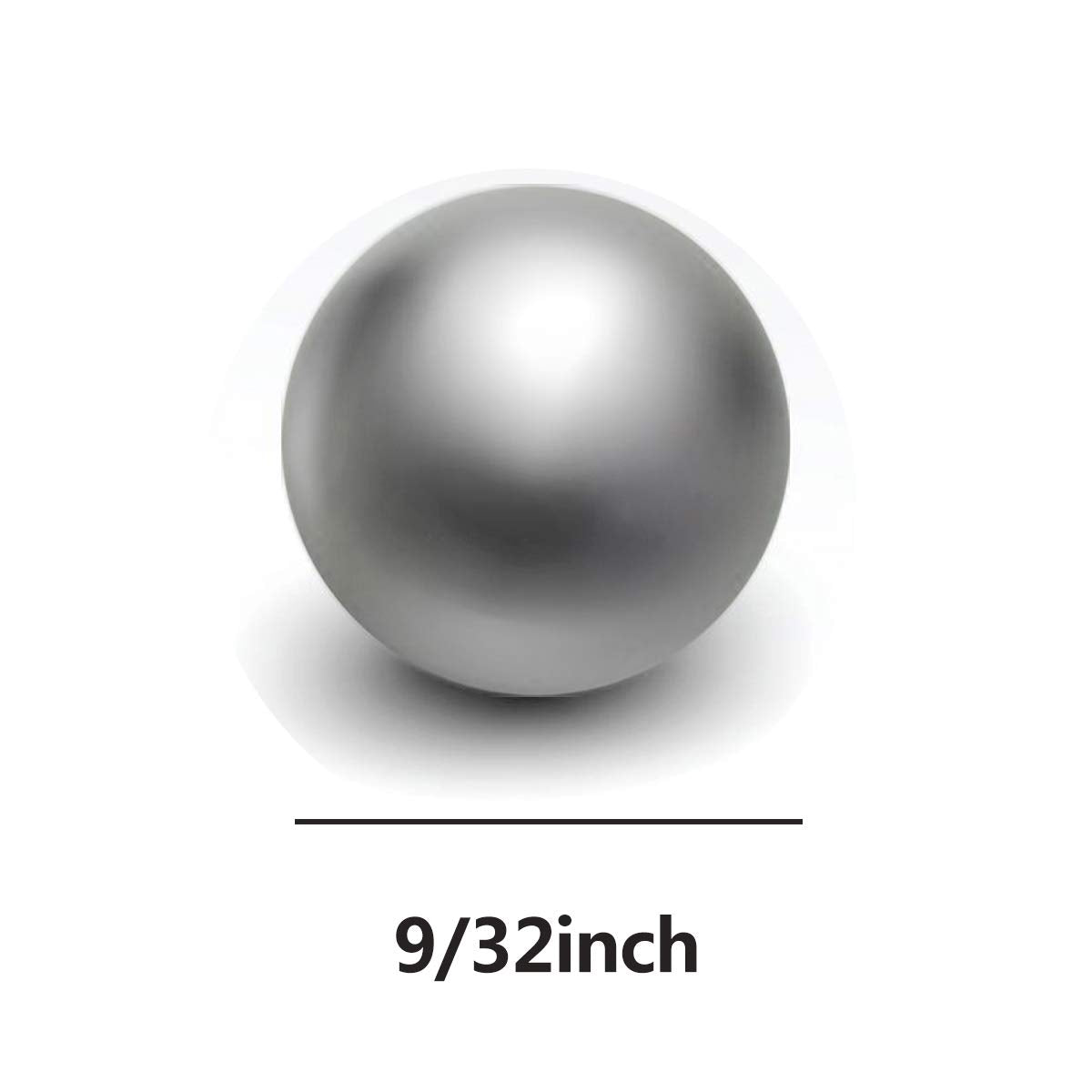 QZsteelball 2000pcs 9/32inch Steel Ball Carbon Steel Ball for Outdoors 7.14mm Precision Steel Bearing Balls