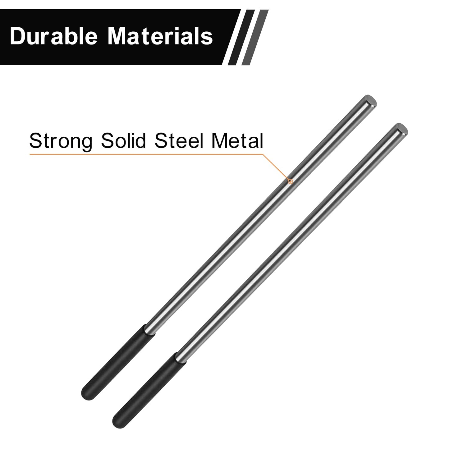 2 Packs of Winding Rods -OZHOMY Torsion Spring Winding Rods with Non-Slip Handle,1/2 Inch Diameter Solid Steel Metal Winding Bars Hardware for Adjusting or Replacing Garage Door Tension Springs
