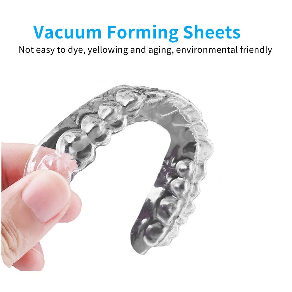 Dental Hard Splint, Thermoforming Materials for Vacuum Forming Machine 5''x 5'' (1.0MM-20PCS)