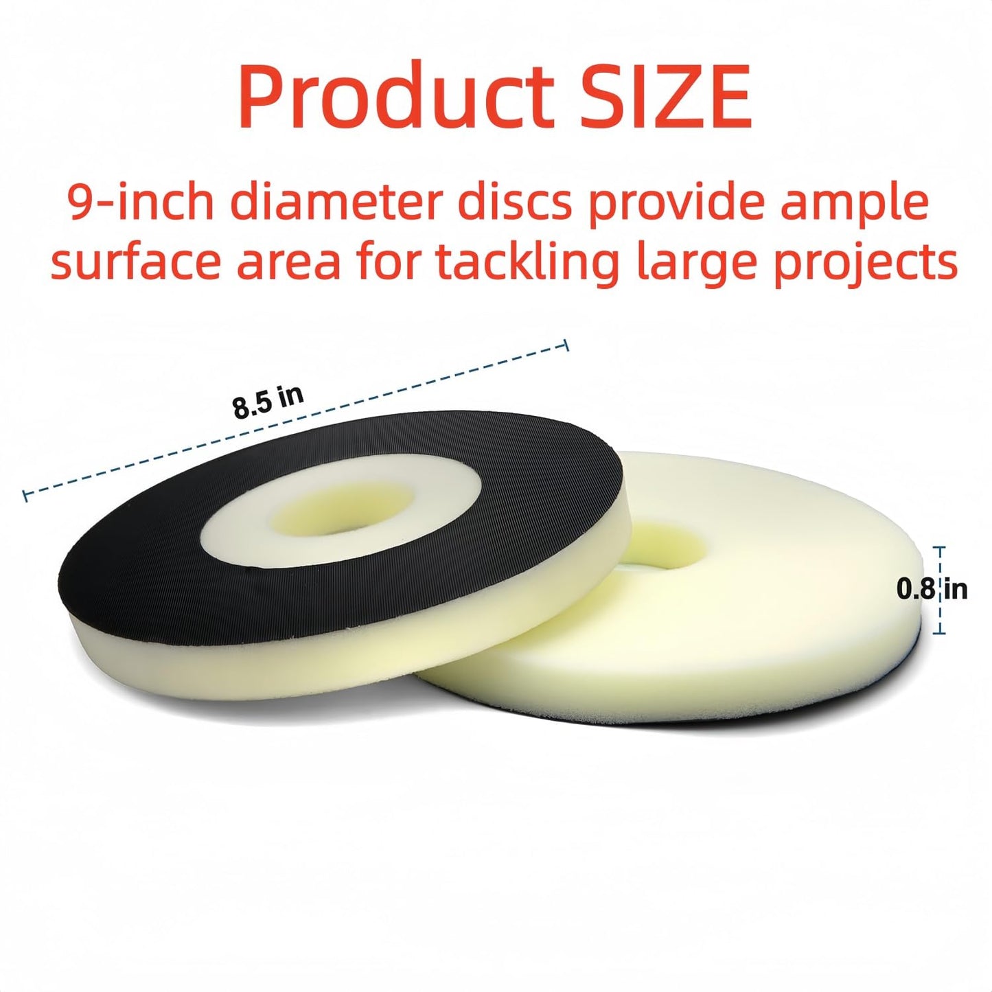 XHYdamile 3Pack 9" Sander Backup Pads,Works with a Variety of 9" Discs Sanding Systems, Compatible with Porter Cable 7800 Drywall Sander