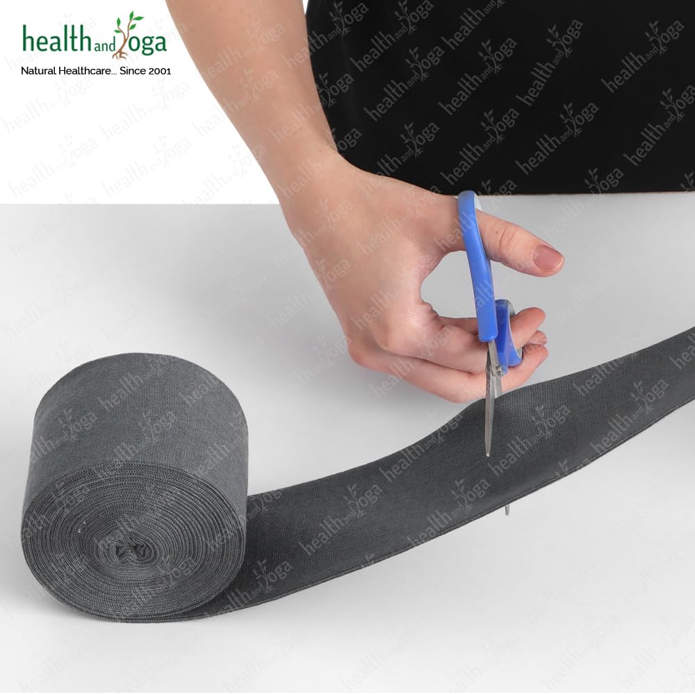 LayerGuard Cotton Stockinette Sleeve Roll, Stretchable Raw Cotton - Comfort wear, Sweat Absorbent (Grey 4 Inch)