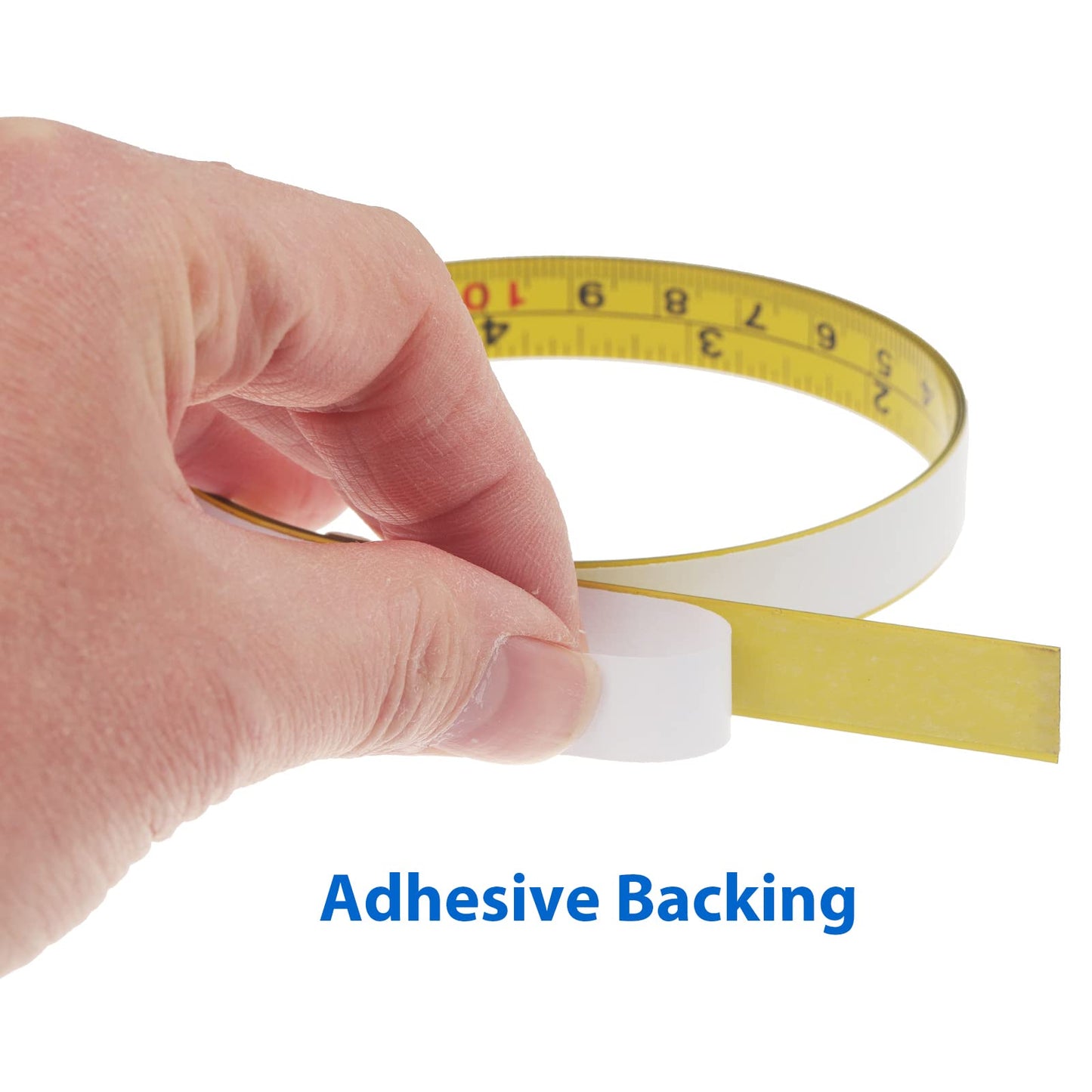 4-Pack Steel Self-Adhesive Measuring Tape, 79 Inch or 200cm Imperial and Metric Scale Ruler Sticker, Left to Right Reading Tape Measure Sticker for Workbench, Woodworking, Saw, Drafting Table, Yellow