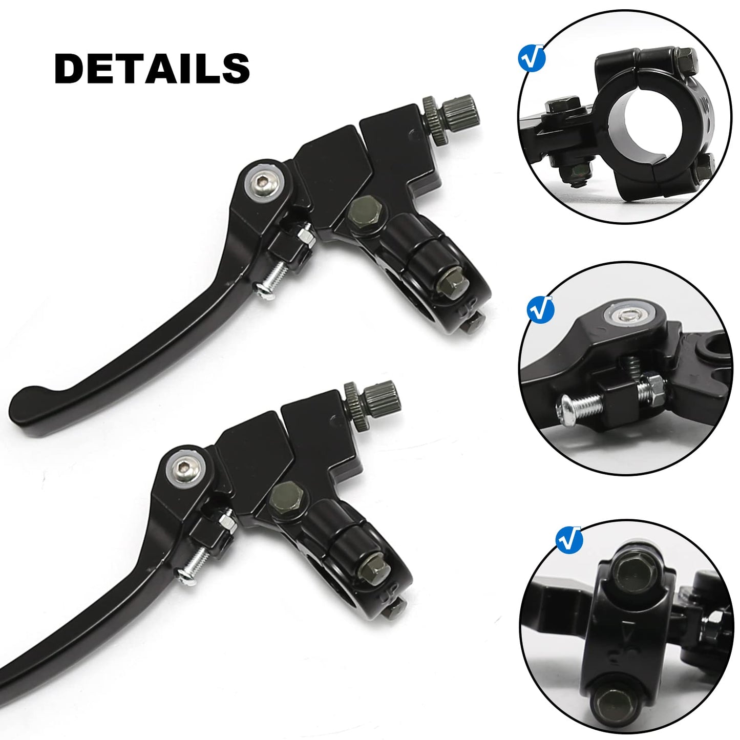 7/8 Folding Clutch Brake Lever Perch with Clutch Cable Replacement for 110/125/140/150cc SSR125 RFZ YZ Ruckus TaoTao DB17/27 Apollo DBX15/18/19 Z20 Xmotos Thumpstar Kayo Piranha Pit Dirt Bike (Black)