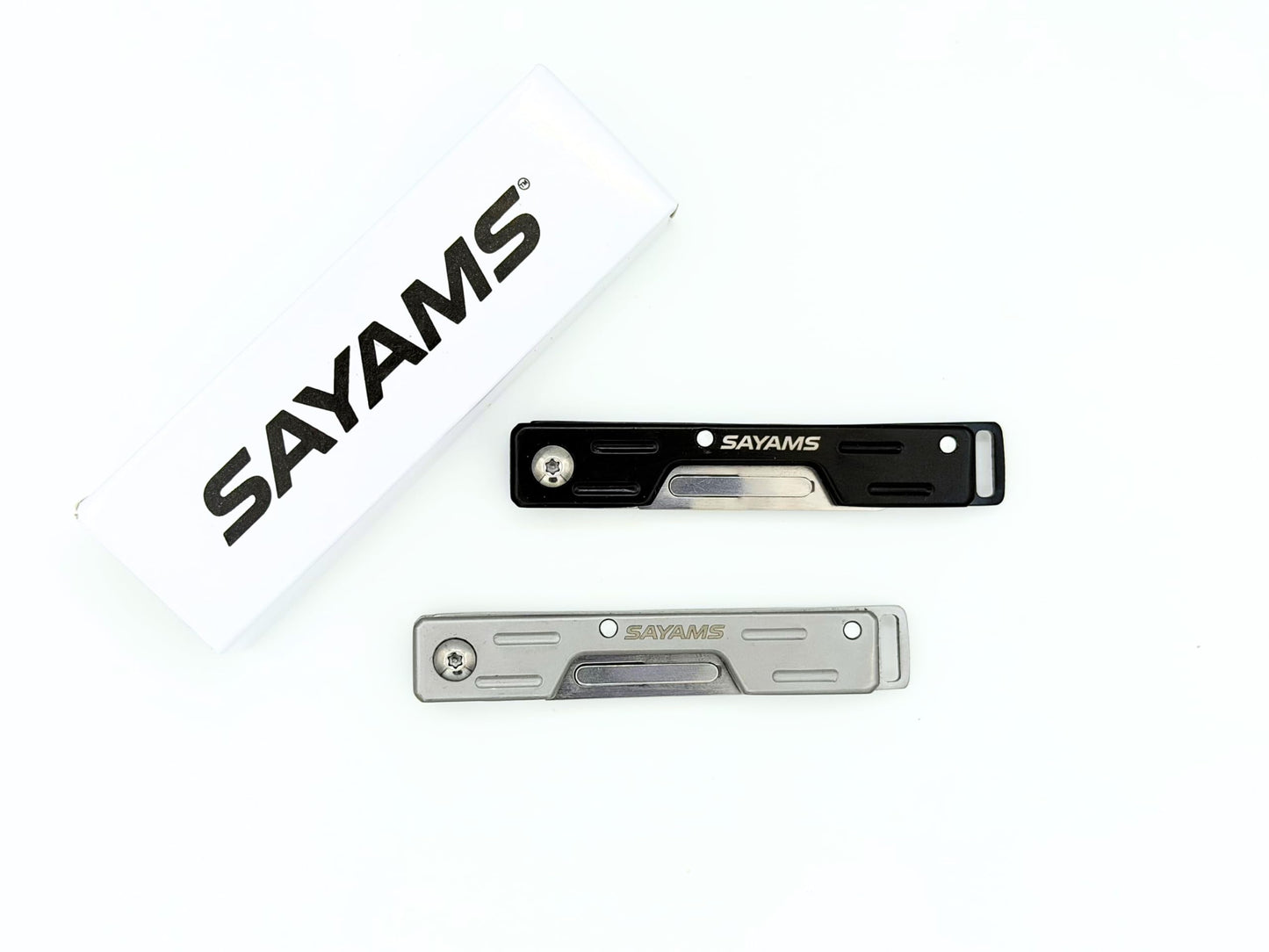 SAYAMS Scalpel Compact Folding Utility Knife, Replaceable Blade, Metal Handle (Silver)