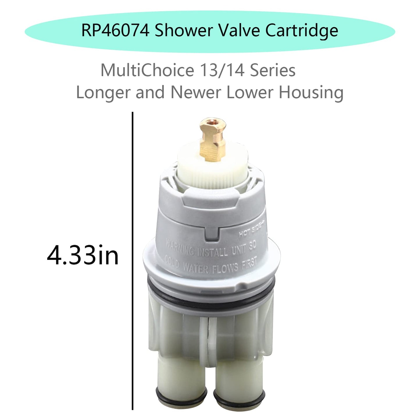 RP46074 Shower Valve Cartridge Replacement Parts for Delta Shower and Tub 13/14 Series Faucet, Compatible with Delta Monitor Cartridge