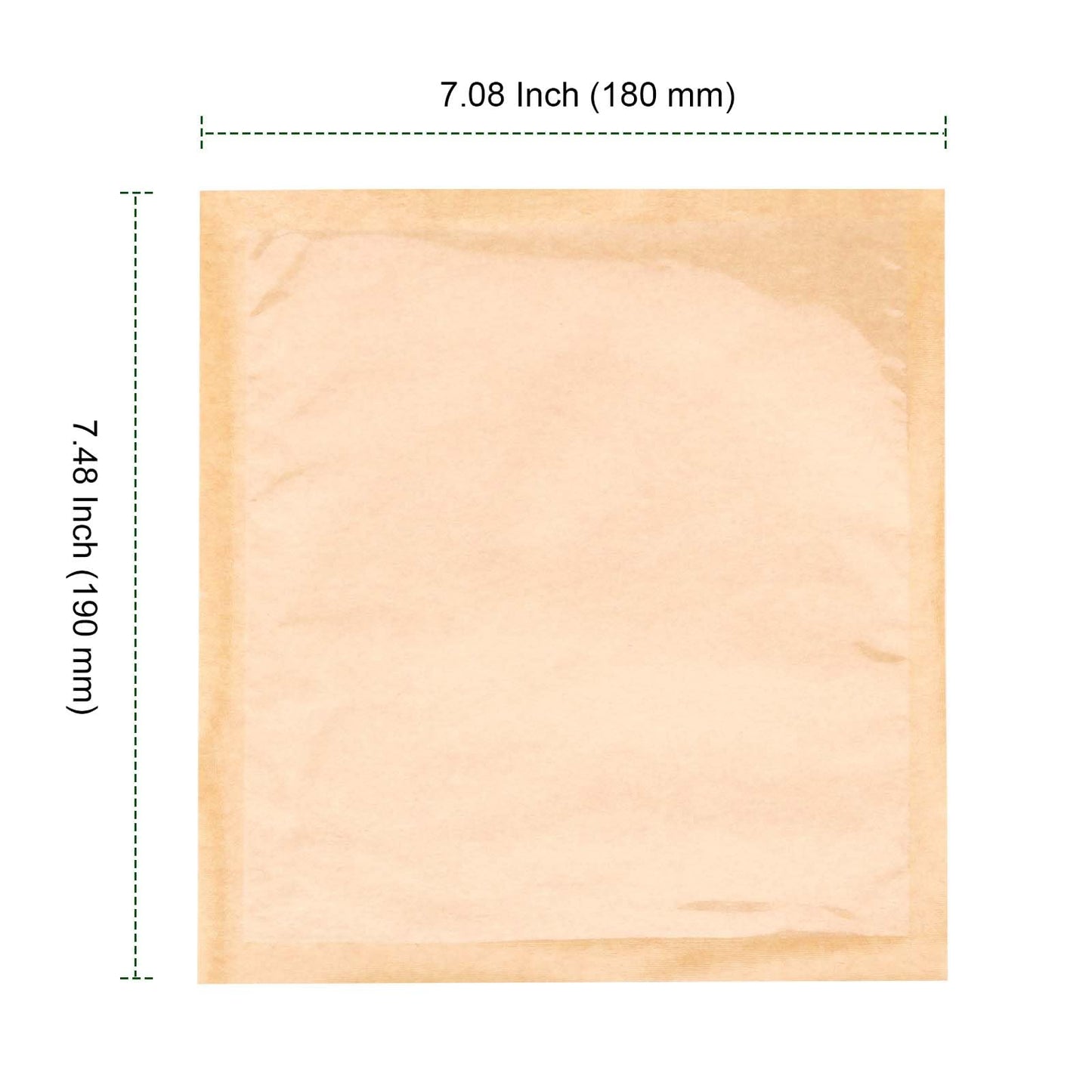 PINGEUI 400 PCS Visible Bakery Bags with Window, 7.5 × 7.1 Inch Kraft Paper Donut Pastry Bags bakery bags, Heat-Sealable Grease Resistant Wax Paper Bags for Cookies, Sandwich, Treats