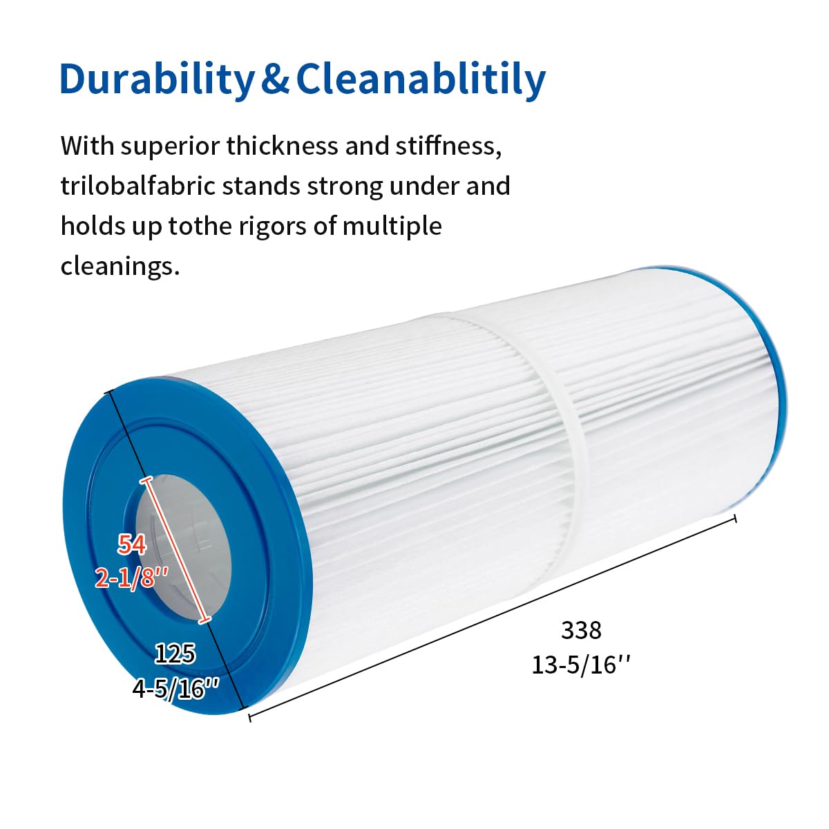 WuYan 2pcs Replacement Spa Filter PRB25-IN, for Unicel C-4326,Filbur FC-2375,Guardian 413-106,FC-2370, 3005845, 17-2327, 100586, 33521, 25392, 817-2500 Hot Tub Filter