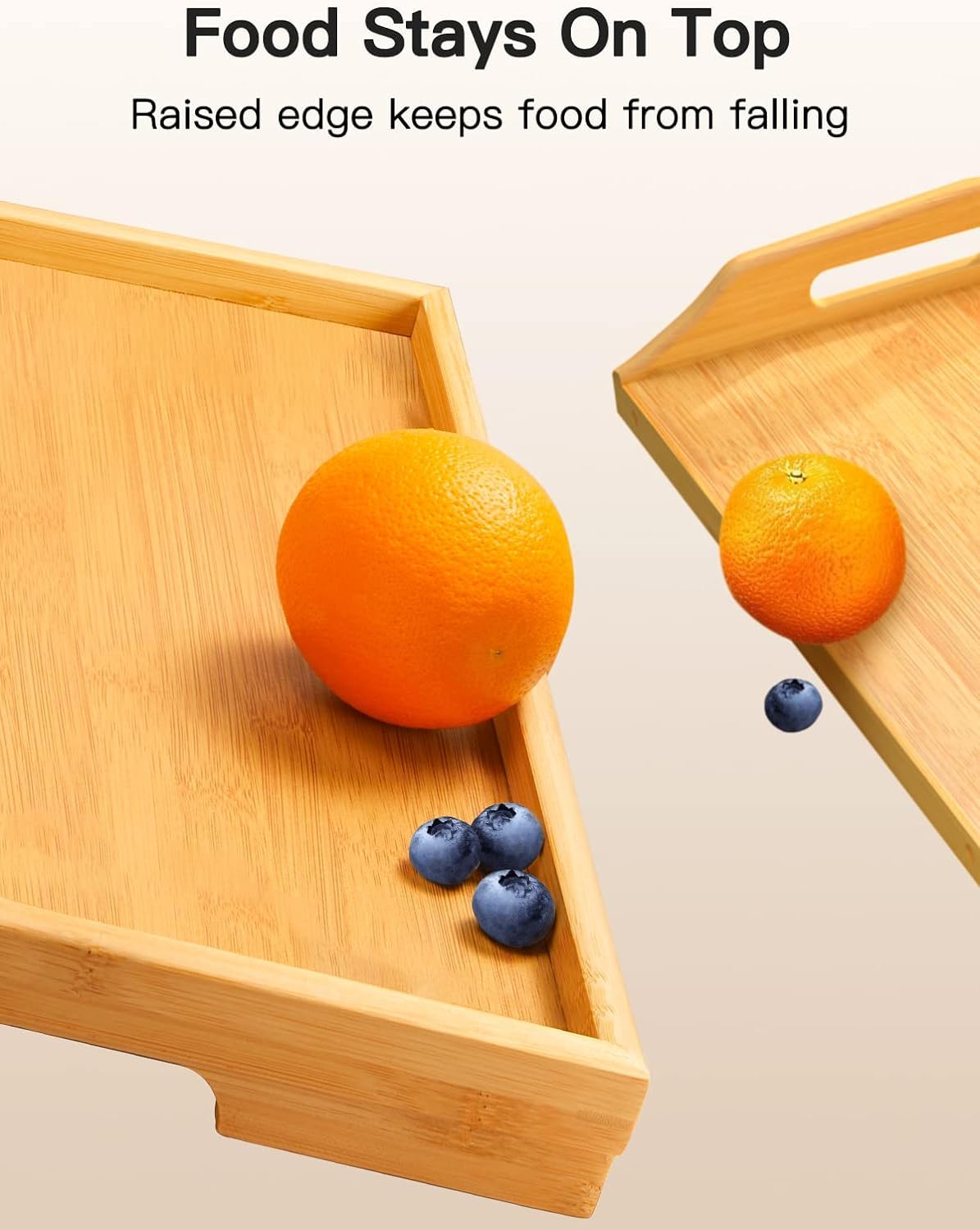 Pipishell Bamboo Bed Tray Table with Foldable Legs, Breakfast Tray for Sofa, Bed, Eating, Working, Used As Laptop Desk Snack Tray