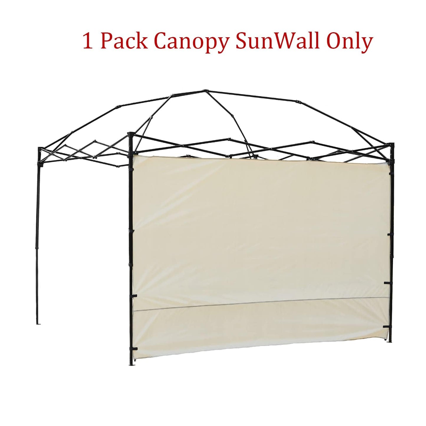 Canopy SunWall, 8x8ft Pop Up Canopy Sidewall for Instant Canopy Tent Gazebos, 1 Pack Sidewall Only Beige