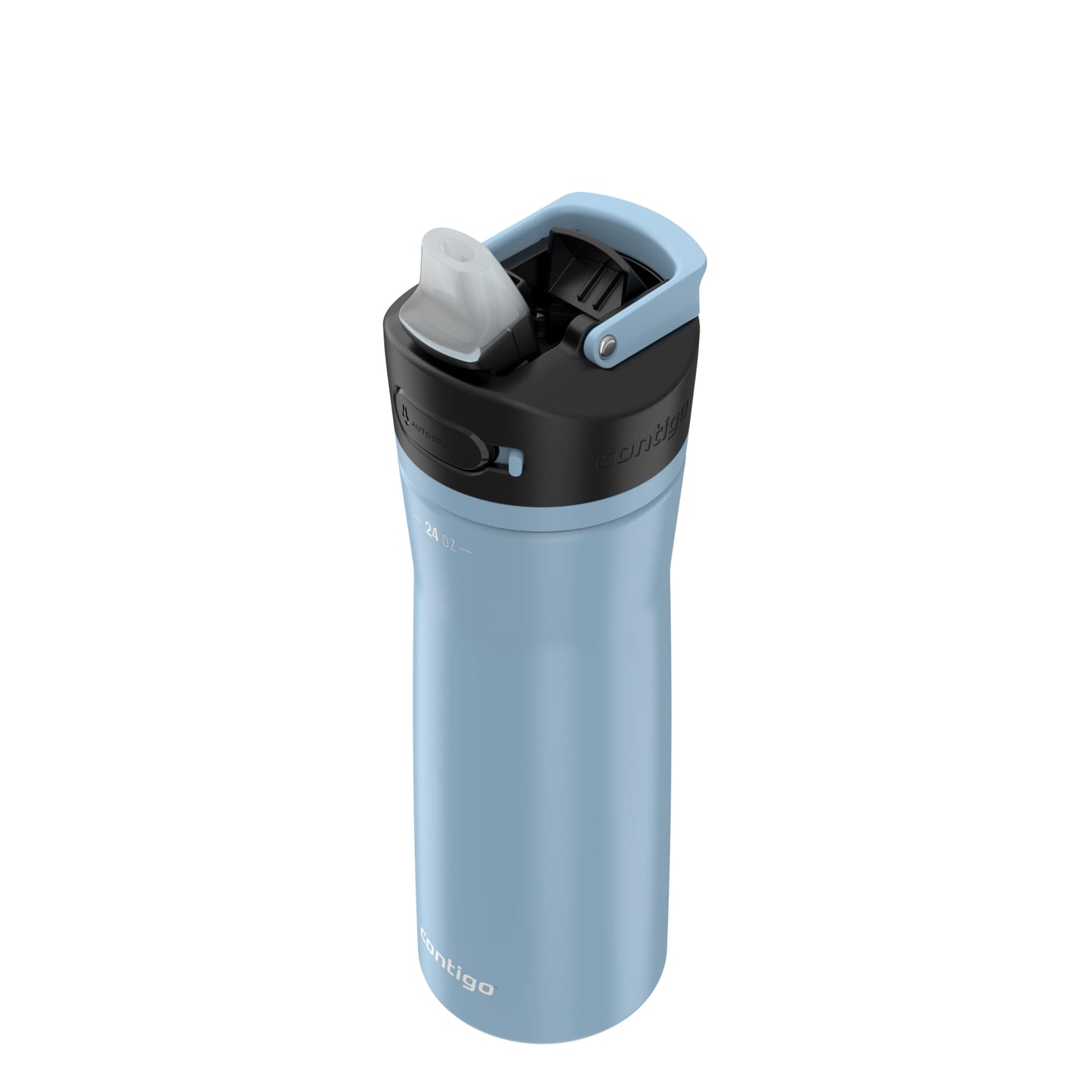Contigo Ashland Chill 2.0 Stainless Steel Leak-Proof Water Bottle with Straw and Carry Handle for Easy Travel, Vacuum-Insulated and BPA-Free, Glacier, 24 oz (709 mL)
