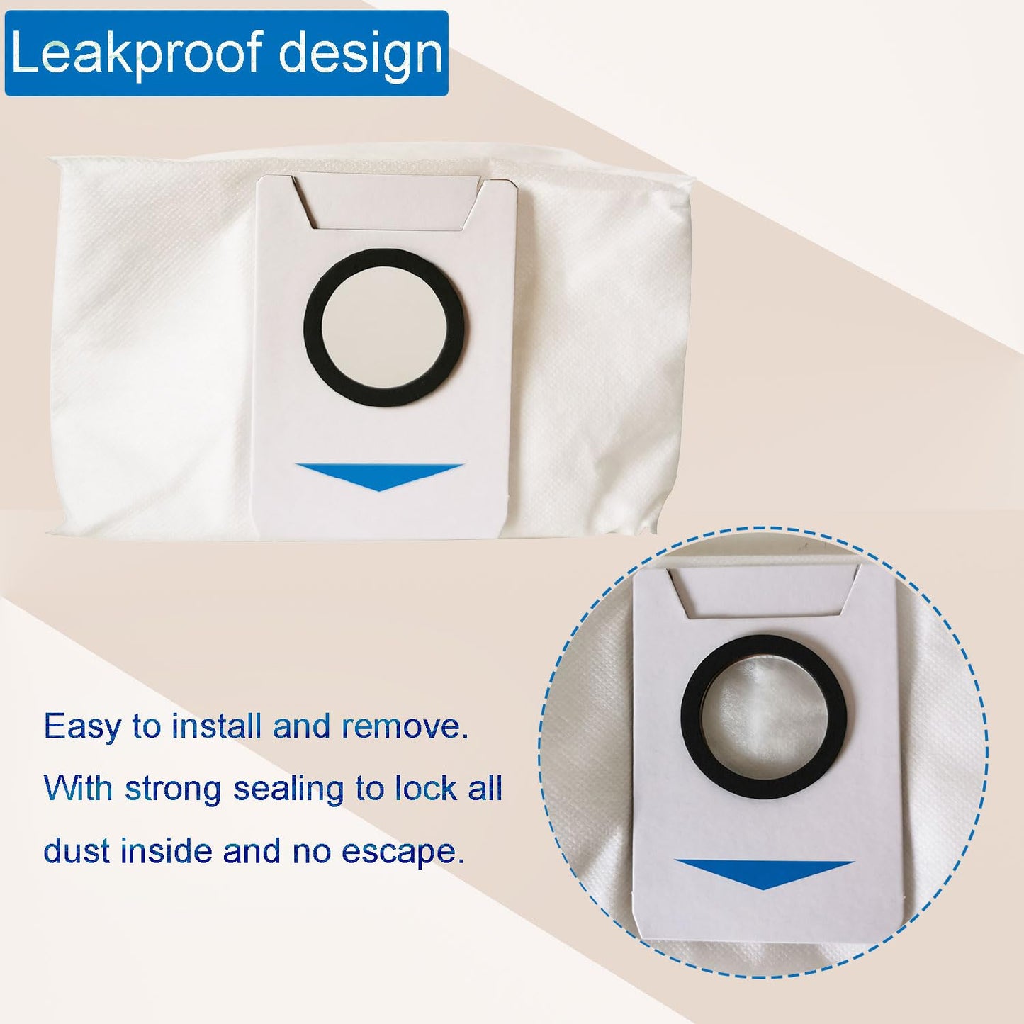 Rediboom 12 Pack Disposable Dust Bags for Ecovacs Deebot X1 Omni / X1 Pro / T10 Pro / T20 OMNI Robot Vacuum Cleaner