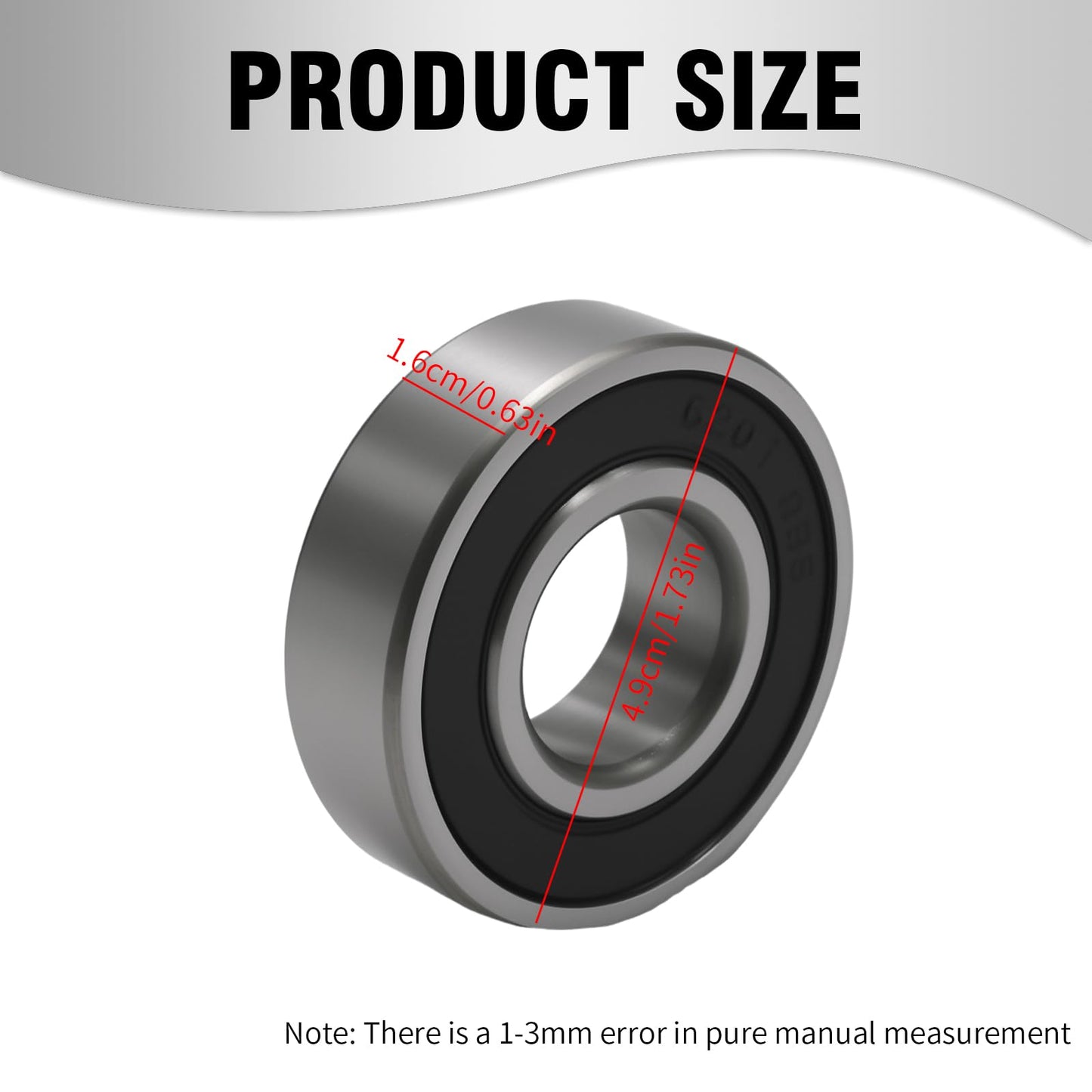 MDEOOSKY 6204-2RS Ball Bearing Set, 20x47x14 mm Sealed Ball Bearing, Rubber Sealed Chrome Steel Bearings for ATVs Motorcycles Snowmobiles Snowblowers Snow Thrower (10 Pack)