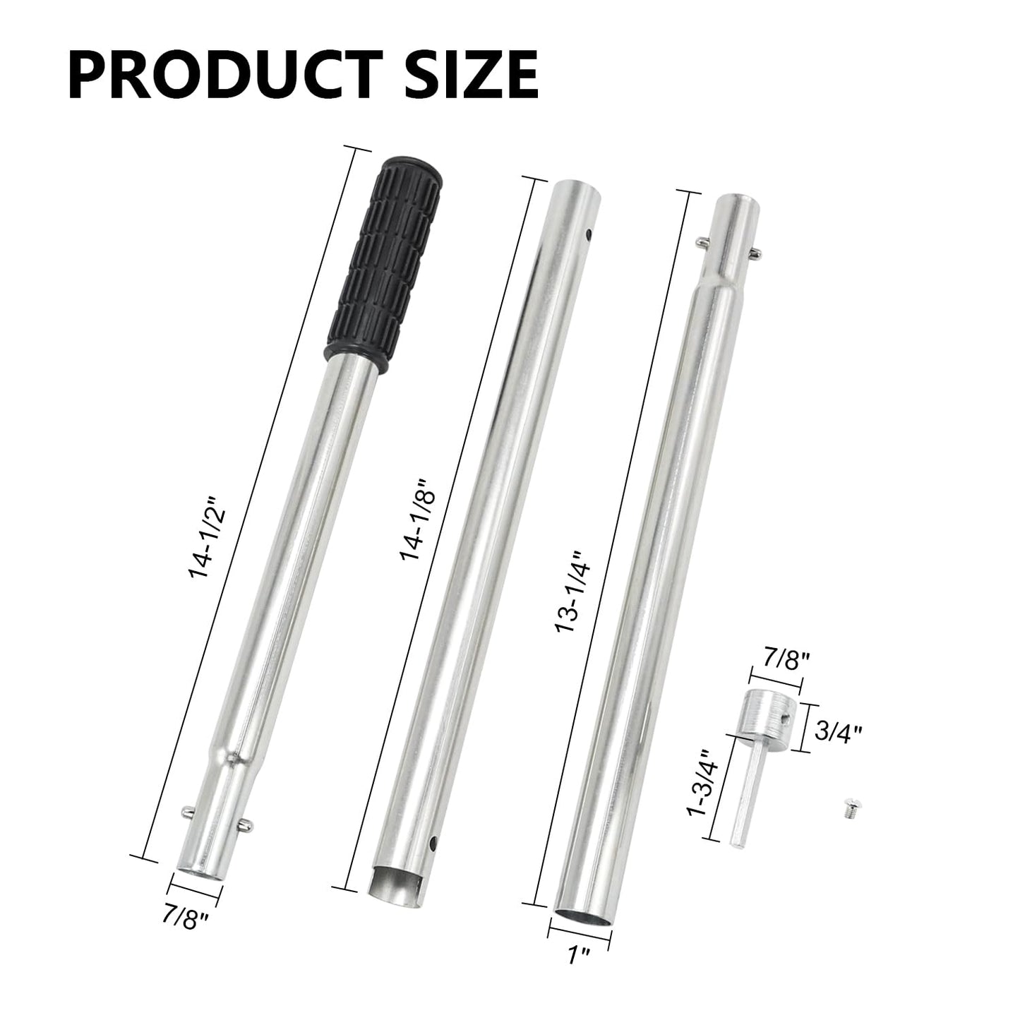 scottchen PRO Multifunctional Pool Cover Tool Swimming Pool Rod 26-1/2inch Pool Safety Cover Installation and Removal Rod,with Allen Wrench Hex Tool for Installing and Removing Brass Anchor