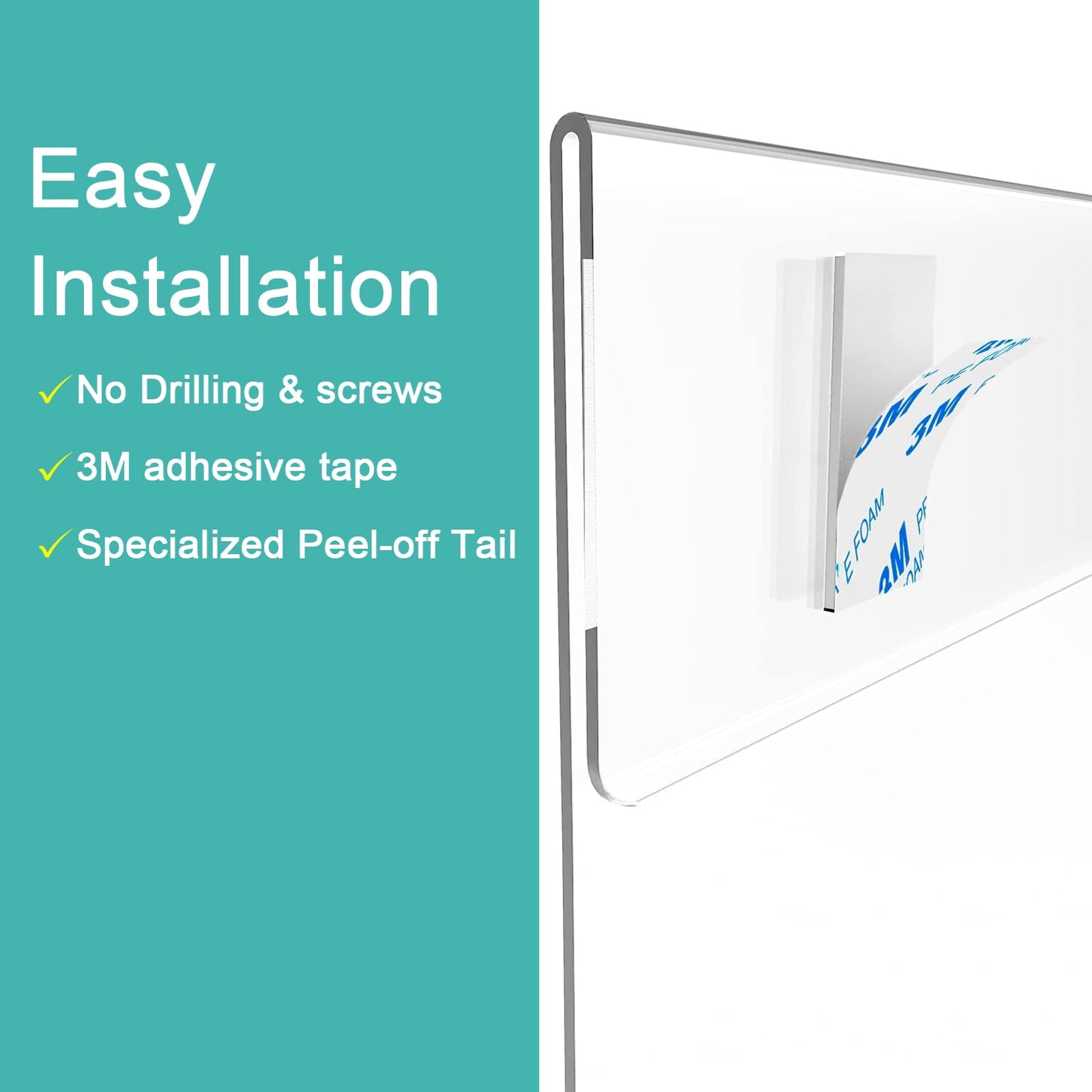 ADColor Clear Acrylic Sign Holder - 8.5 x 11" Wall Mount Poster Flyer Menu Sign Holder Vertical Ad Picture Frame with Mounting Tape, Plastic A4 Paper Display Stand for Wall Door Hanging Display-3 Pack