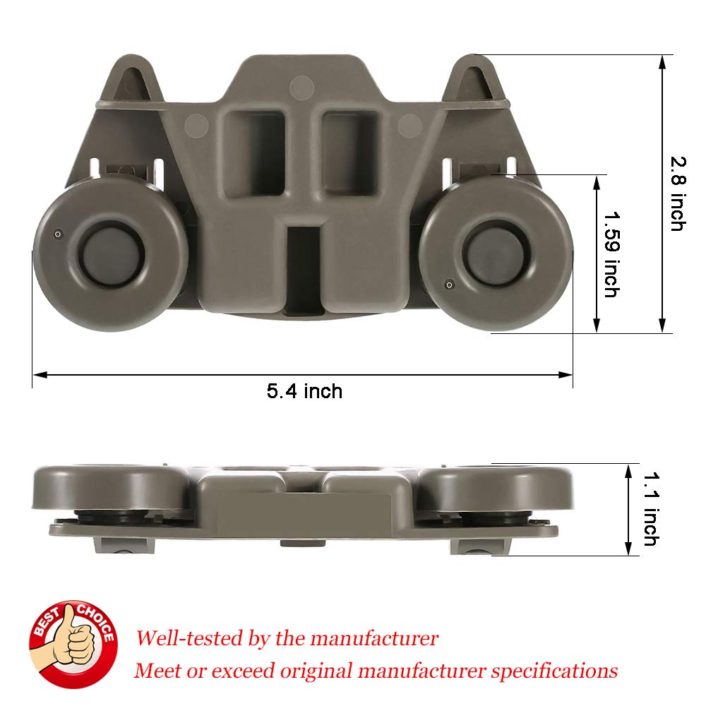 UPGRADED W10195416 Pack of 4, Dishwasher Wheels Lower Rack for KitchenAid Whirlpool Maytag Kenmore, Rust-Resistant Dishwasher Rack Parts Replacement, Repalce AP5983730, W10195416V, PS11722152 (4Pcs)