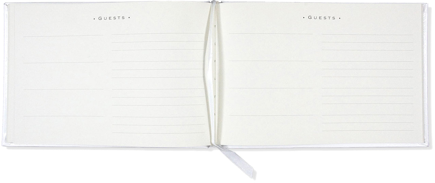 White Leather Guest Book