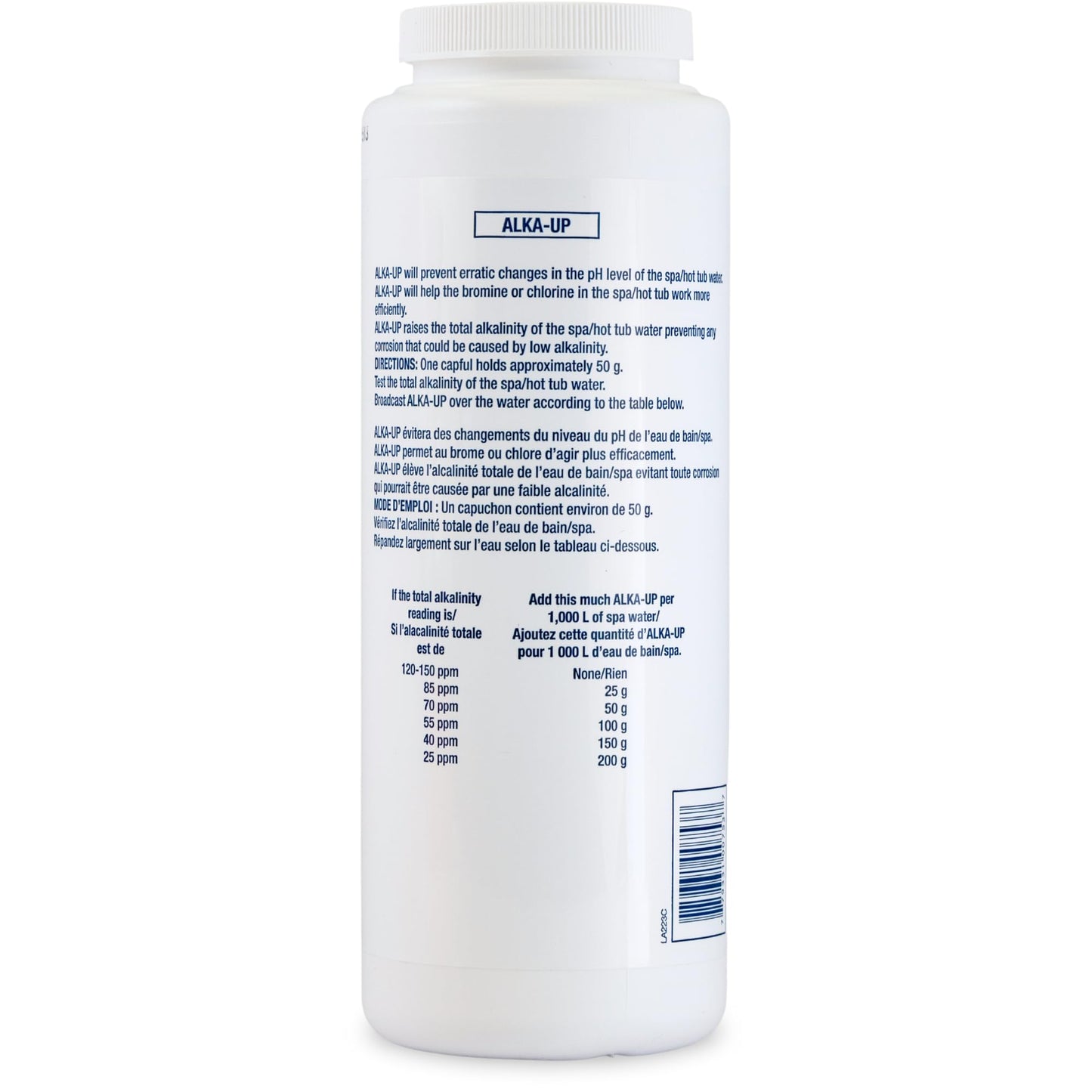Club Pro Alka-Up 750g - Raises Alkalinity in Hot Tub & Spa - Compatible With Bromine, Chlorine, pH Adjusters & Accessories Like Puck Floater & Dispenser