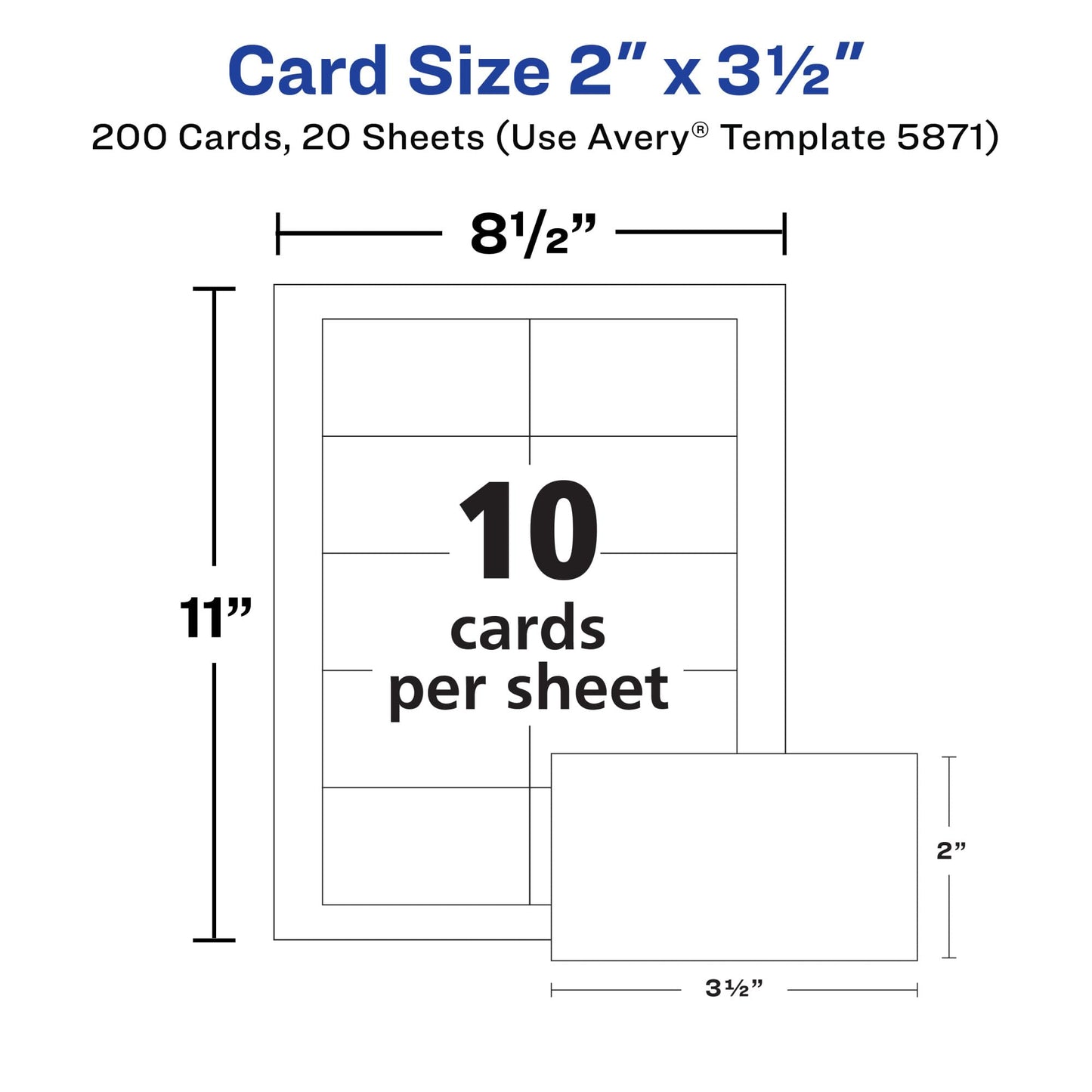 Two-Side Printable Premium Clean Edge Business Cards