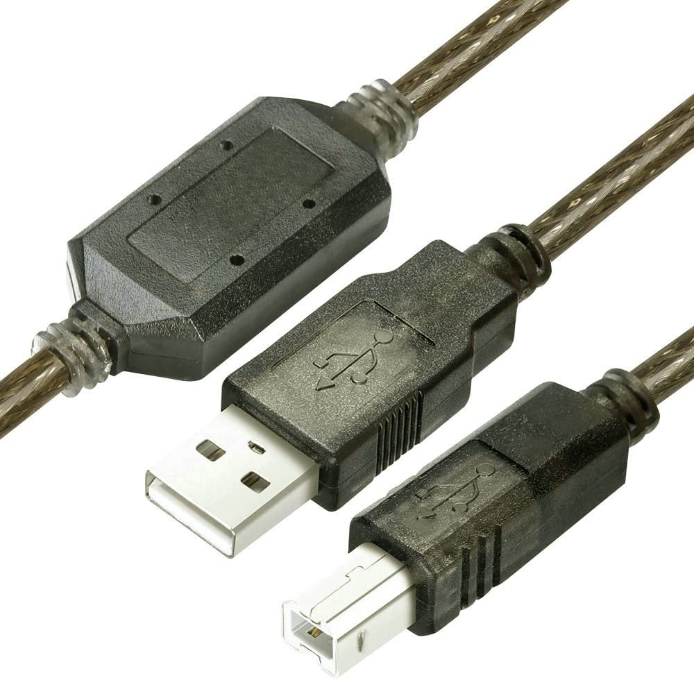 USB 2.0 - A-Male to B-Male Printer Cable - 32 Feet (10 Meters) High Speed Printer/Scanner/Repeater Cable