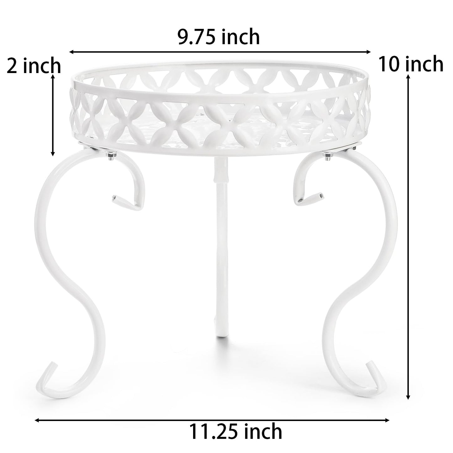 TOPZEA 2 Pack Metal Round Plant Stand, Rustproof Iron Flower Pot Holder Support, Heavy Duty Single Plant Pedestal Modern Potted Display Rack for Indoor Outdoor, Kitchen, Home, Bedroom, Patio, Balcony