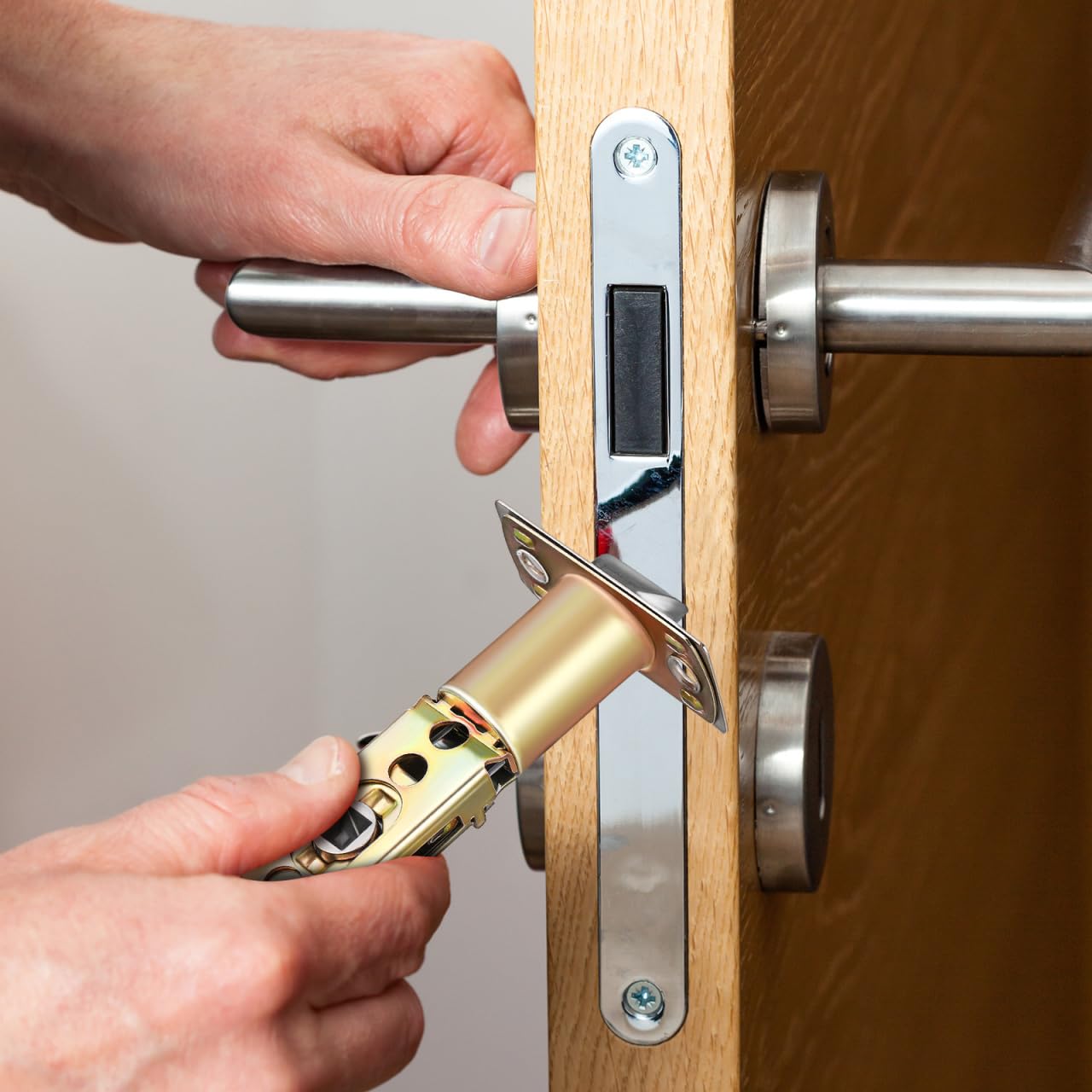 AUTSUPPL Adjustable Door Latch Deadbolt Lock Replacement for Interior Front Doors Construction Easy Installation Versatile Security