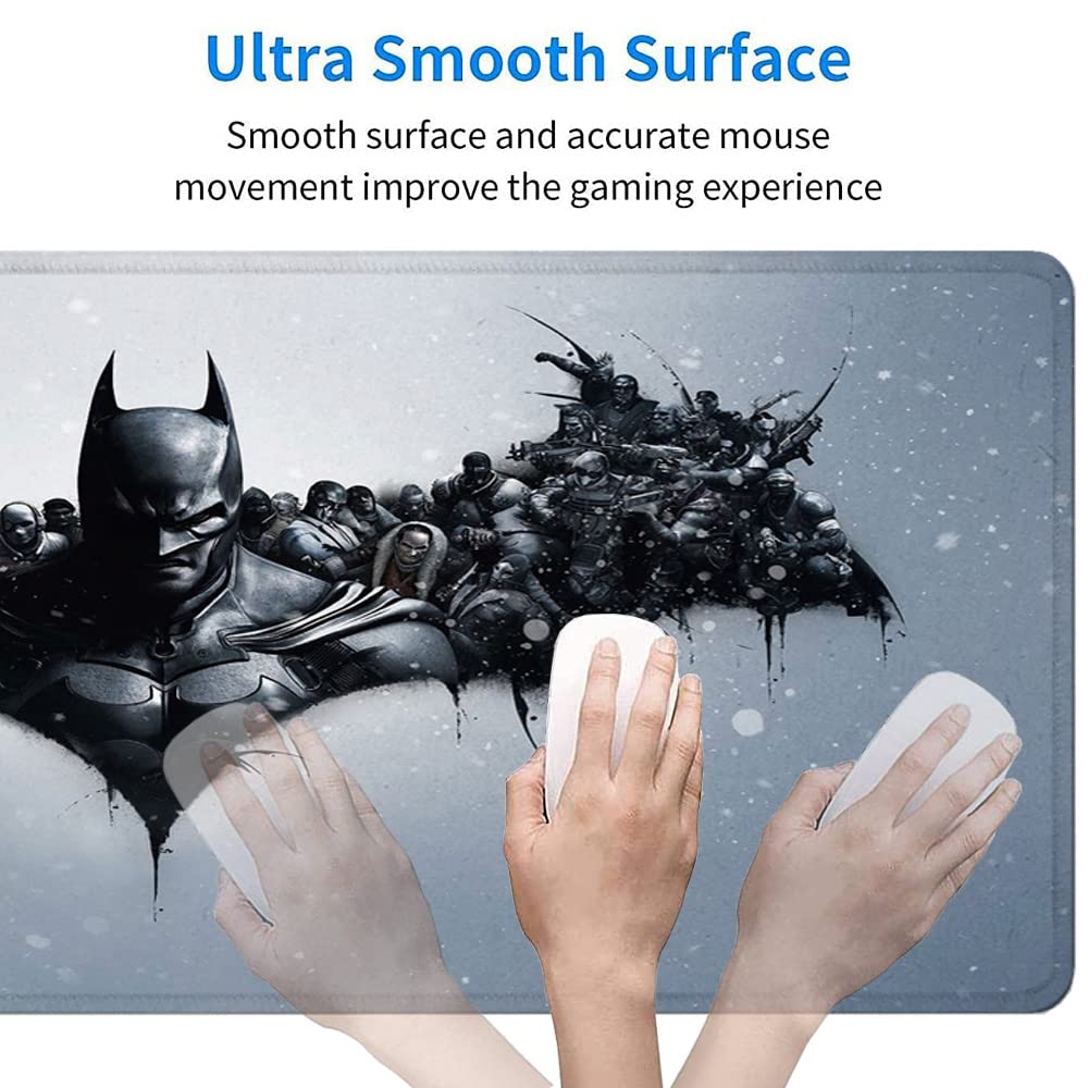 RTGGSEL 31.5x11.8 Inch Non-Slip Long Extended Large Gaming Mouse Pad with Stitched Edges XL Laptops Keyboard Mouse Mat(BAT-3)