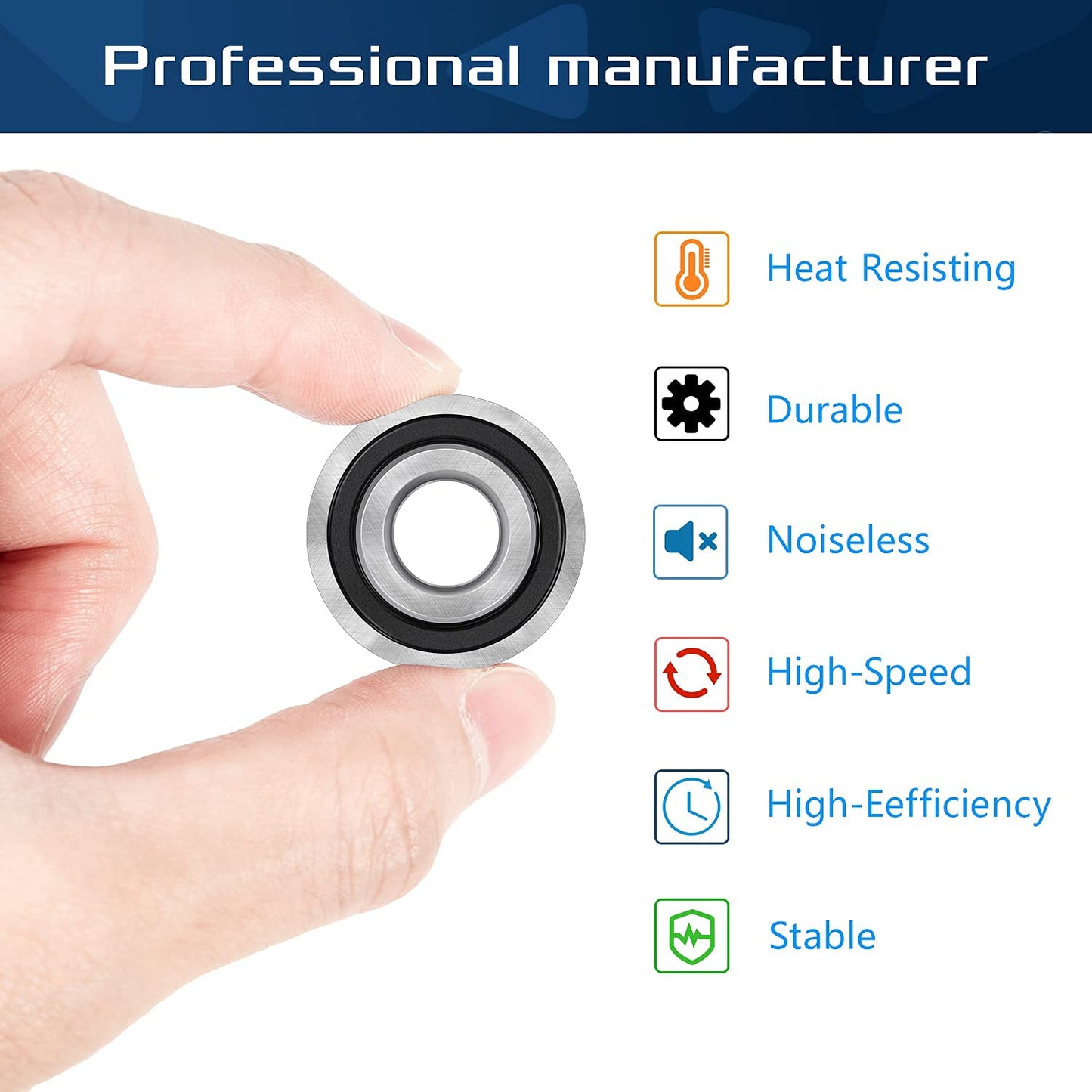 10 Pack Flanged Ball Bearings ID 3/4" x OD 1-3/8", for Lawn Mower, Wheelbarrows, Carts & Hand Trucks Wheel Hub, Replacement for, JD AM118315, AM127304, Toro 110513, 251-210, Replacement 532009040 etc