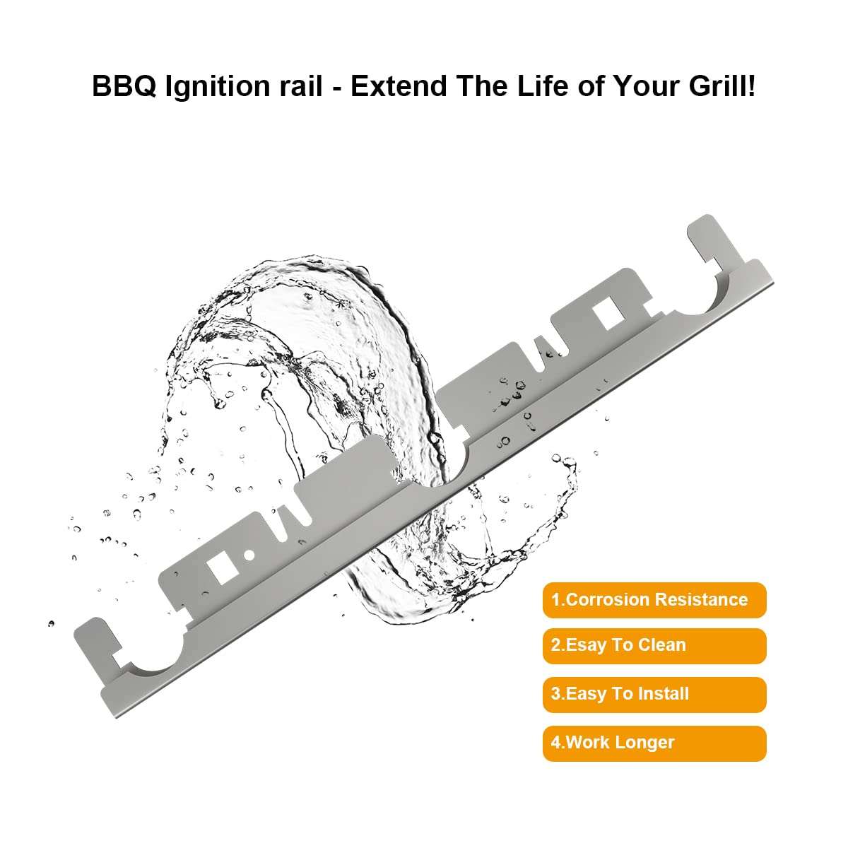 Carryover Assembly Crossover Tube Replacement Part for Broil King 9215-54, 9868-87, 9865-77, 9867-74, 9867-77, 986787C, Broil King 9869-57 Gas Grill, 15.3 Inch