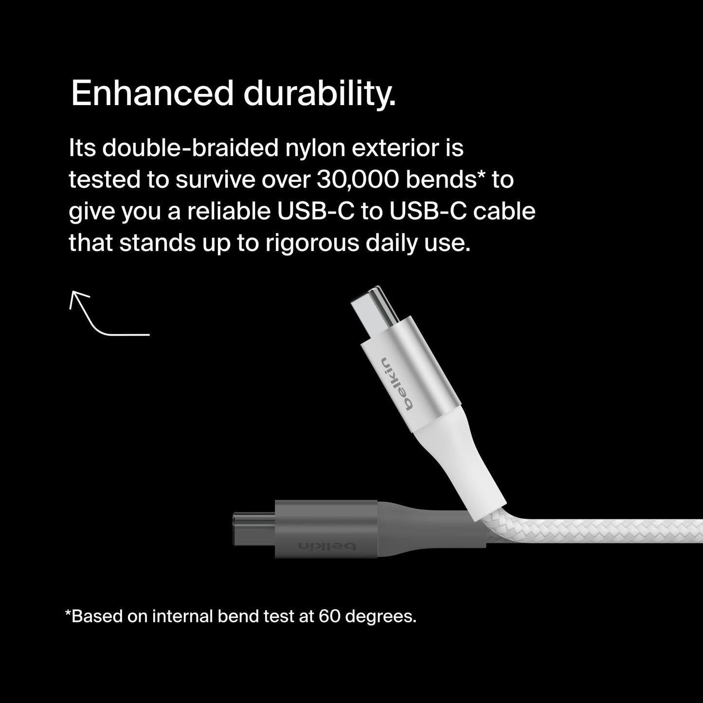 Belkin BoostCharge USB-C to USB-C Power Cable (2M/6.6ft) Fast Charging Cable 240W Power Delivery USB-IF for MacBook Pro, iPad, iPhone 16 Series, Galaxy S25 Series, Nintendo Switch 2 & More - White