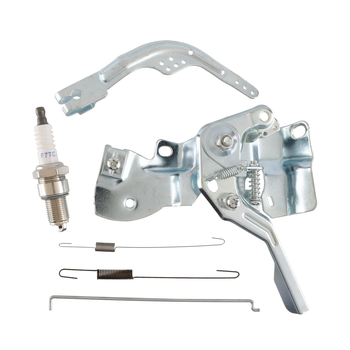Throttle Control Lever Arm Governor Link Rod Return Spring Kit for Honda GX200 GX160 GX140 168F 5.5HP 6.5HP Small Engine with Spark Plug