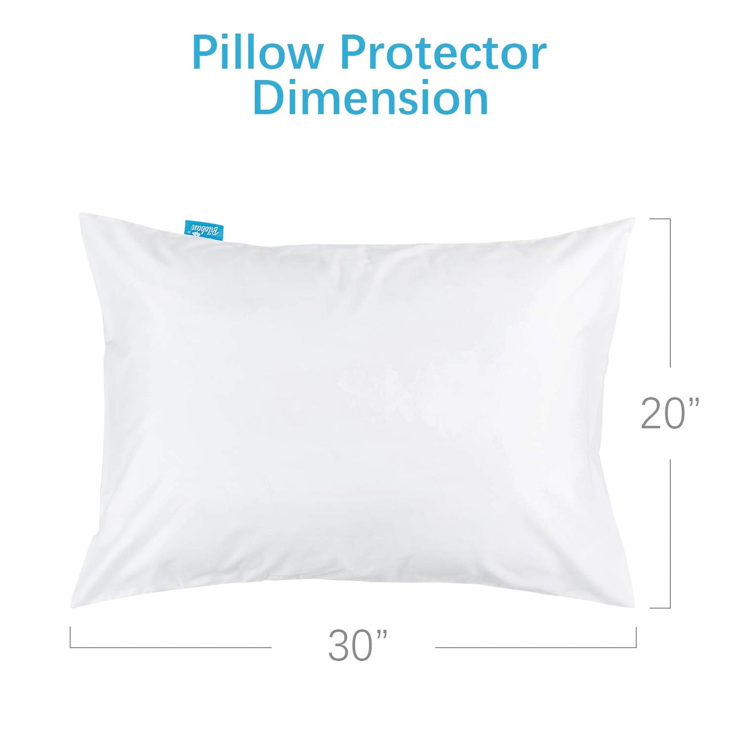 Biloban 4 Pack Waterproof Pillow Protectors Queen Bed Bug Proof Pillow Covers for Sleeping Noiseless Breathable Pillow Protector Queen White